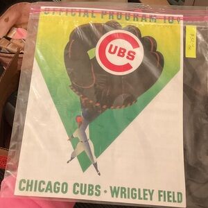 Chicago Cubs Wrigley Field Official Program Cover - Green & White